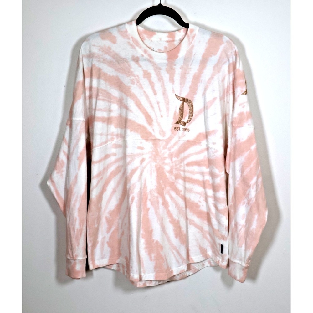 Disney Parks Disneyland  Spirit Jersey Size‎ Small Pink Tie Dye Briar Rose Gold